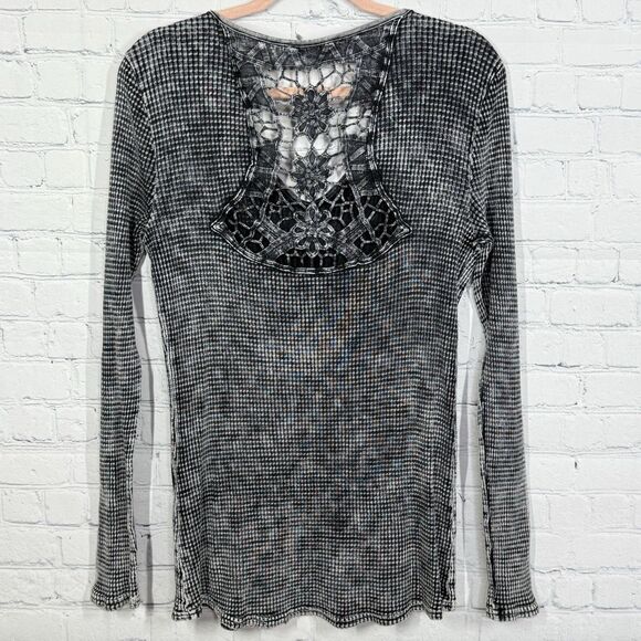 Loving Heart Blouse Women Large Motorcycle Stretch Grunge Punk Rock Y2K Top - Picture 2 of 10